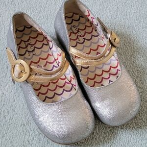 Gucci Silver and Gold Kids Dress Shoes